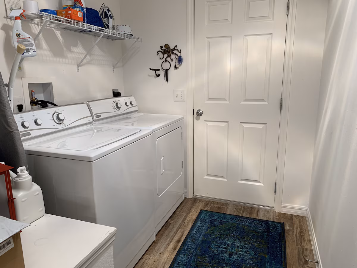 Laundry room with washer and dryer